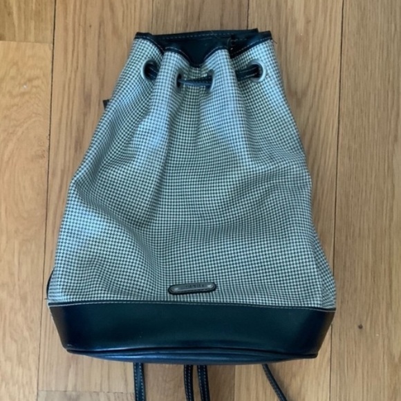 Esprit Houndstooth Drawstring Backpack - Picture 1 of 7